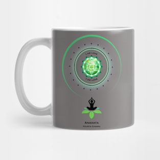 Fourth Chakra, Anahata. I Am Love Mantra. Mug